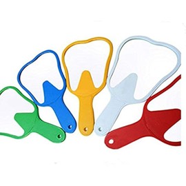 ALKITA Medical Office Chairside Molar Tooth-Shape Patient Face Mirrors Magnification Function Randomly Color (5PCS)