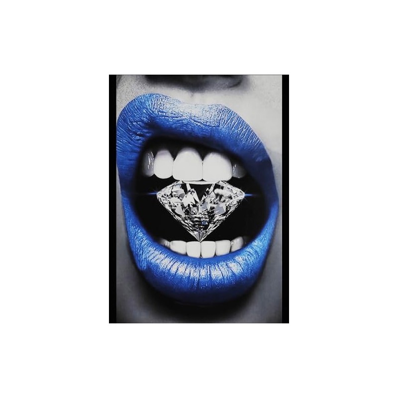 KUSTOM ART Picture Series Images Provocating Lips with Blue Lipstick
