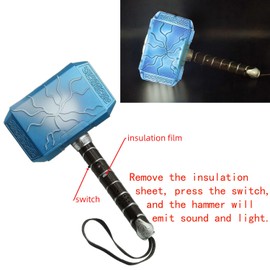 Lobcssud Children's Hero Character Toys Hammers and LED Light Mask Cape Children's Role-Playing Costumes Gifts for Children