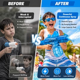 Electric Water Blaster for Summer Outdoor Play – Rechargeable Continuous Spray Toy for Beach, Pool & Backyard