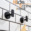 AONEON Robe Hook Matte Black Bath Towel Hooks Stainless Steel