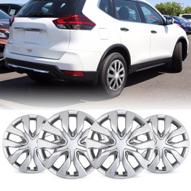 AUTOWIKI 17” Chrome Hubcaps Fit for 2014-2020 Nissan Rogue, Snap-On Installation Wheel Rim Covers, Set of 4 ABS&PC Material Hub Caps for 14-20 Rogue 17 Inch Steel Wheels 4-Pack
