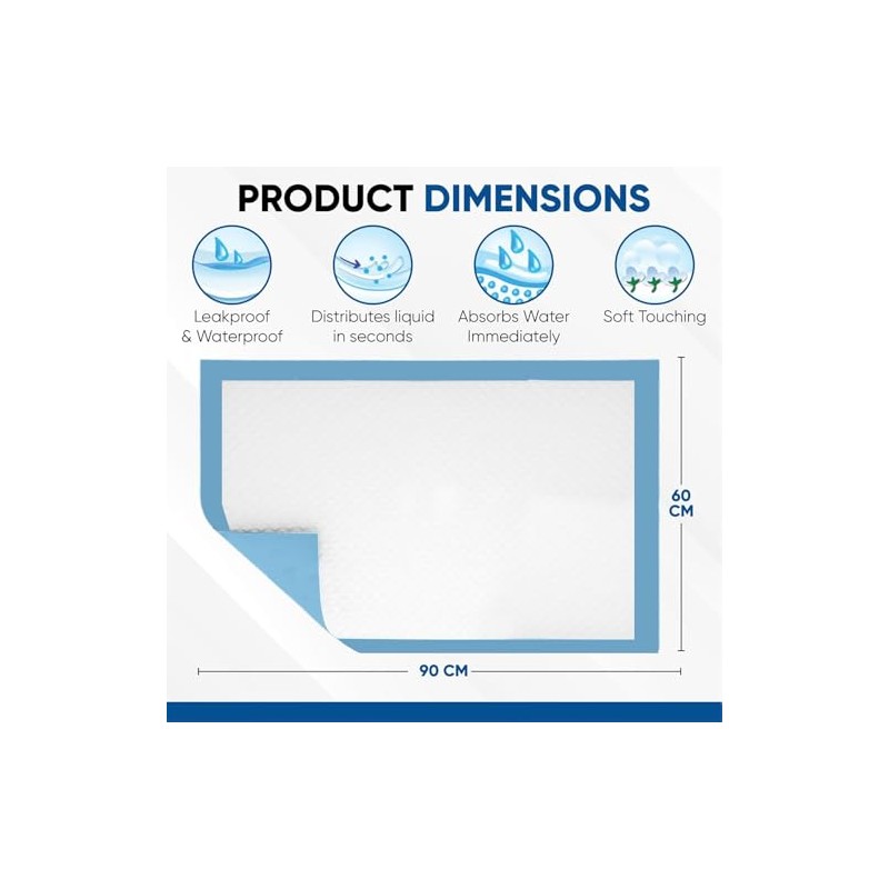 Pine Classic - Medical Bed Sheet, Size 60*60, Pack of