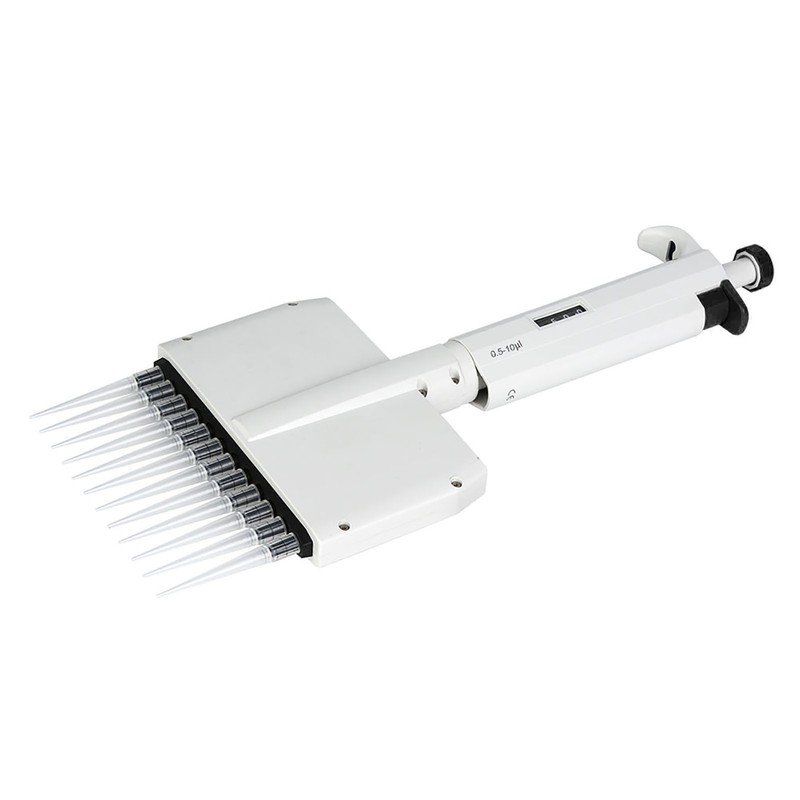 12 Channel 0.5-10μl Manual Adjustable Pipette Micro Transfer Pipette Pipet
