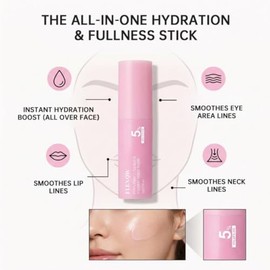 PDRN - Bálsamo múltiple de colágeno rosa, fórmula rellenadora de colágeno con NAD y vitamina E | Bálsamo hidratante no graso para cara, labios, ojos, 