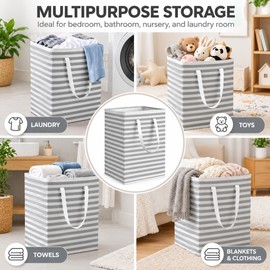 75L Foldable Laundry Basket for Clothes & Household Storage – Large Capacity Waterproof Fabric Organizer for Bedroom & Laundry Room