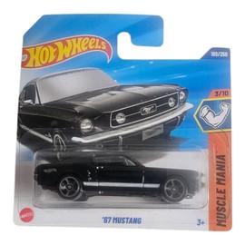 Hot Wheels '67 Mustang, Die-Cast Model Car, Black, 1:64 Scale, Muscle Mania Series