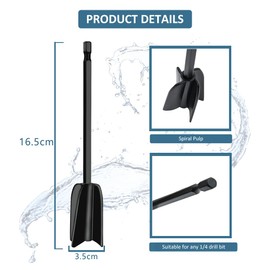 Epoxy Resin Mixer, Paint Stirrer, Resin Mixer for Reusable Epoxy Resin Stirrer, Epoxy Resin Stirrer for Resin Moulds, Paint Mixer for Epoxy Resin, Pigment, DIY Crafts, Painting - 3-Piece Epoxy Resin