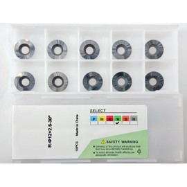 R12 Carbide Inserts - 12mm Tungsten Indexable Cutter Blades for Woodturning, 10pcs + 5 Screws, Universal Fit for Mini/Pro Lathe Tools, Wood Finishers & Hollowers