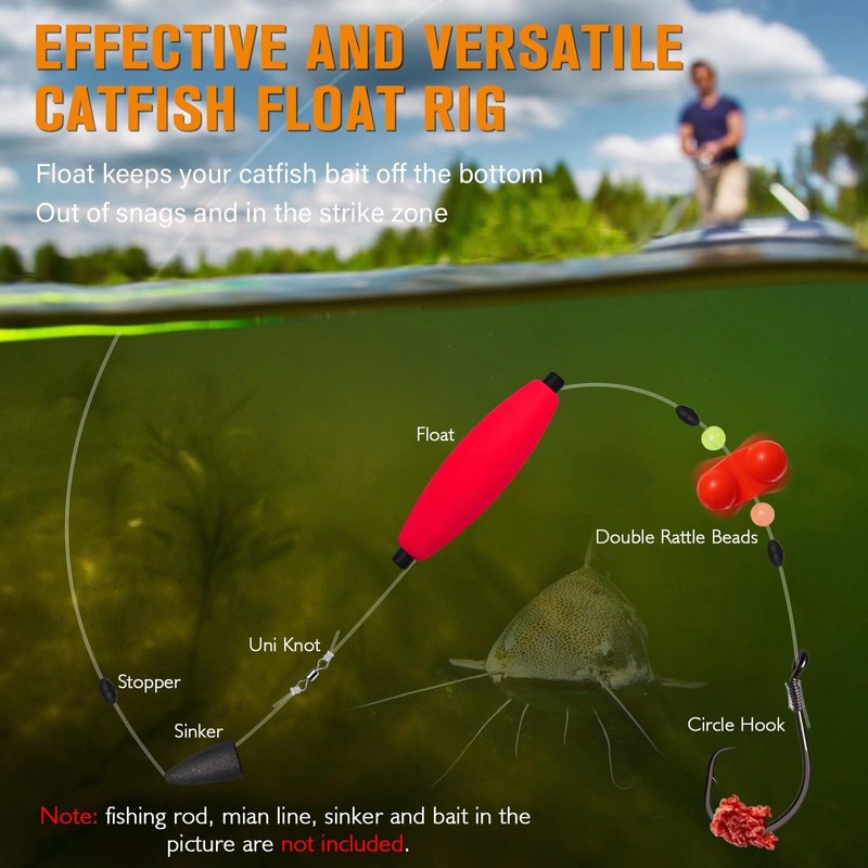 Dovesun Catfish Rigs Santee Rig Catfish Float Rigs Circle Hooks