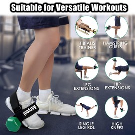 Dumbbell Foot Attachment, Tibialis Trainer, Adjustable Ankle Weights, Leg Workouts at Home for Hip Flexors,Ankle Straps for Weight Lifting,Shin Splint,Hamstring Curls,Leg extensions,Home Gym Equipment