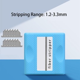 Cable Tube Slitter, Fiber Optic Jacket Loose Buffer Mid Span Cable Cutting Tool 1.2-3.3mm with 12 Replaceable Blades for Various Fiber Optic Cable Sizes