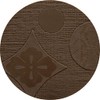 sceltevie 227021 Yawata Kasei Coaster Round Flower Pattern "TAKUZEN" Brown