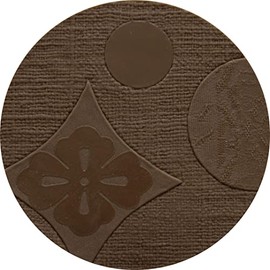sceltevie 227021 Yawata Kasei Coaster Round Flower Pattern "TAKUZEN" Brown Made in Japan