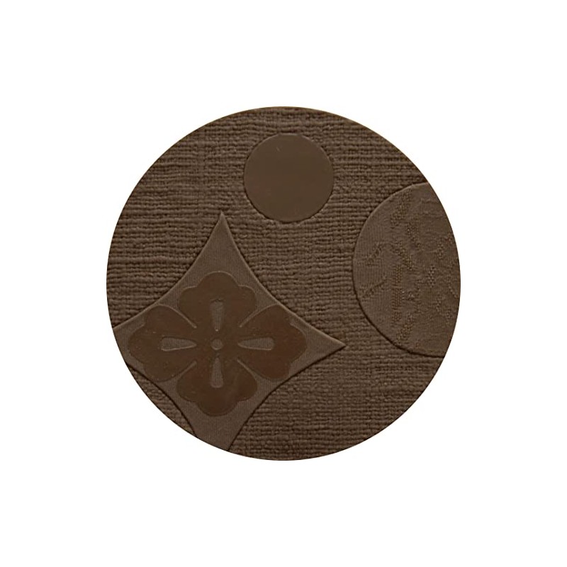 sceltevie 227021 Yawata Kasei Coaster Round Flower Pattern "TAKUZEN" Brown