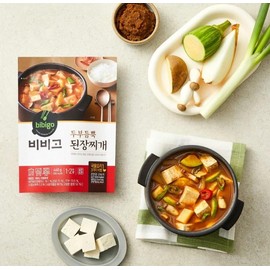 Korea Traditional Soybean Soup 비비고 두부된장찌개 Easy To Cook Meal Kit 460g/16.2 Ounce (2 Pack)