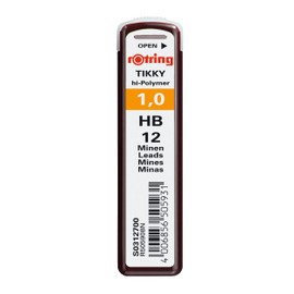 rOtring Tikky Mechanical Pencil Lead Refills, 1.0mm, HB, 10 Count (120 leads)