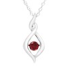.925 Sterling Silver Lab Grown Red Ruby Infinity Twist Brilliance