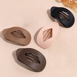 XFSRG 8 Stück Flache Haarklammer Oval Haarspangen Starke Griff Duckbill Clips für Dünnes Dickes Haar Einfache Schlichte Haaraccessoires für Damen (Mehrfarbig 2)