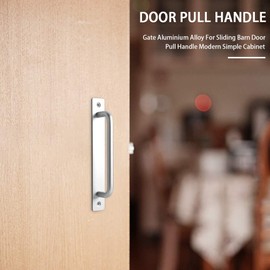 MOVKZACV Aluminium Alloy Door Pull Handle Silver,Internal Door Handle for Office, Barn, Garage, Cabinet, Gate (150mm/6inch)