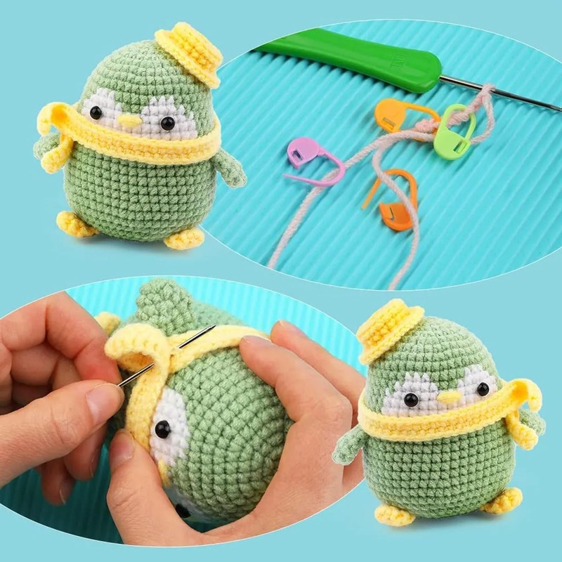 Jilskl Complete Crochet Set Beginner Animals, Chopped Animals Set Beginners,