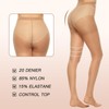 MANZI 6 Pairs 20D Women's Sheer Tights Ultra Thin High