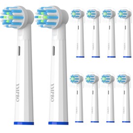 YMPBO YMPBO Replacement Heads Compatible with Oral B Braun Cross Action Electric Toothbrush, 10 Pack Toothbrush Head Refill, EB50