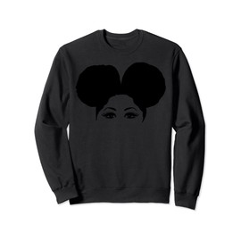 Black Melanin Queen Lady Curly Natural Hair Afro Ladies Sweatshirt