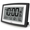 WallarGe Digital Atomic Wall/Desk Alarm Clock Large Display With Temperature