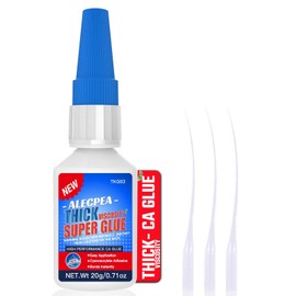 Premium Thick CA Glue - 20g Bottle, 2000 CPS Viscosity, 20-30 Sec Cure Time - Ideal for Carpentry, Woodworking, Hobby Models, Archery Fletching, and Coral