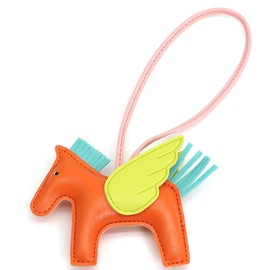 JINZHOUFZ Angel Pegasus bag hanging ornaments, cute Internet red pony pendant car keychain bag hanging ornaments ladies charm (Orange)
