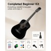 Moukey 38" Acoustic Guitar Dreadnought Beginner Bundle With Strap Bag
