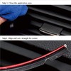 Mr.Brighton LED 16ft (5m) Chrome Red Car Interior Decorative Molding