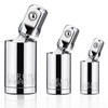3PCS Universal Joint Socket Set, 1/4” 3/8” 1/2” Drive Swivel