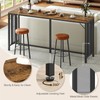 YATINEY 70.9" Bar Table, Long Counter Bar Height Table, Rectangular