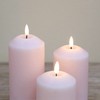 Girimax Blush Pink Flameless LED Pillar Candles with Remote, Flickering