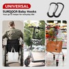 SURDOCA Stroller Hooks, Large Stroller Hooks for Bags, Universal Stroller