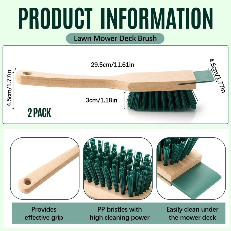CroBlissful 2 Pcs Heavy Duty Scrubbing Brush Stiff Bristle Brush