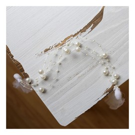 ORRAPHTSTU Newborn Photography Props,Baby Pearl Headband,Photoshoots Posing Hair Tieback (Cream)