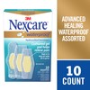 Nexcare™ Advanced Healing Waterproof Bandages AWB-10-CA, Assorted Sizes, 10/Pack