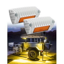 Chelhead RV Led Exterior Lights, Yellow 800lm Waterproof RV Porch Flood Lights 12V Exterior Light Fixture Compatible with RVs, Traliers, Campers
