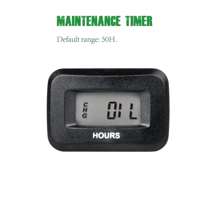 Yooreal Digital OEM Maintenance Hour Meter Gauge,Volt DC 5V-60V,Works on