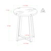 Walker Edison Anastasia Modern Metal Wrap X Base Accent Table,