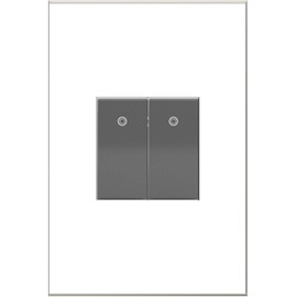 Adorne ASPD1531M4 Paddle Switch, Half-Size, 15A in Magnesium Finish