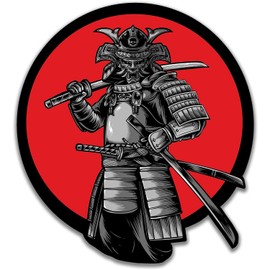 1 pcs Samurai Warrior Sticker Rising Sun Japan Vinyl Japanese Car JDM Decal Laptop Wall Window Bumper