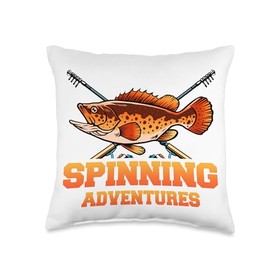 Angler, Fischer, Angel Fish Fish Outifts And Gifts Angel, Angler Fisherman Outfit Bass Fishing Throw Pillow, 16x16, Multicolor