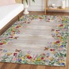Artoid Mode Wood Flowers Butterfly Spring Area Rug, Summer Home