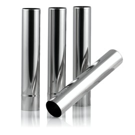 CampFeuer Stainless Steel Stove Pipes Diameter 6 cm (Pack of 4), Chimney Pipe, Stove Pipe Length 32.5 cm, Stove Pipe Extension up to 114.5 cm, Flue Pipe, Fire Pipe, Exhaust Pipe, Flue Pipe, Stainless