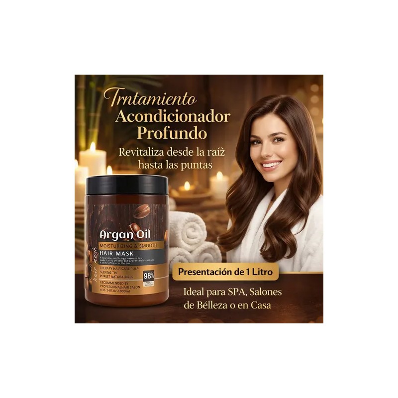 Mascarilla Capilar Reparadora Hidratante De Argán 1000 Ml