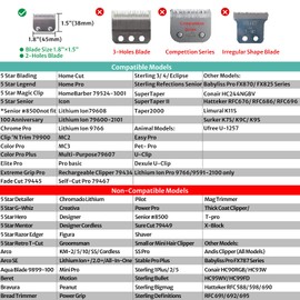 Magetic Clipper Guards Set Compatible with Most Wahl Clippers, Color Coded Clipper Combs Replacement - Guard Number: #1/2, 1 and #1 1/2 (Length: 1/16, 1/8 and 3/16 inch)